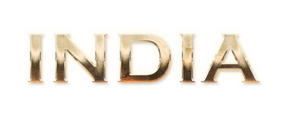 WORD INDIA gold text effects art typography PNG images free